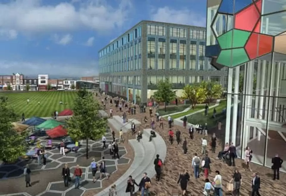 CGI of the Hanley Central Business District development