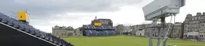 Time-lapse camera system in situ at St Andrews, overlooking the 18th green