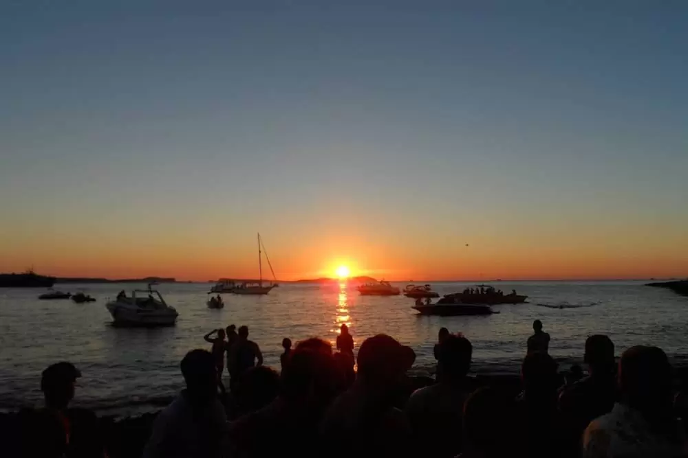 Watching the sunset from Cafe Mambo, Ibiza.