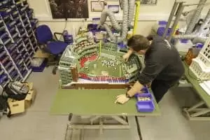 Master builder construction a Lego scale-model Fenway Park