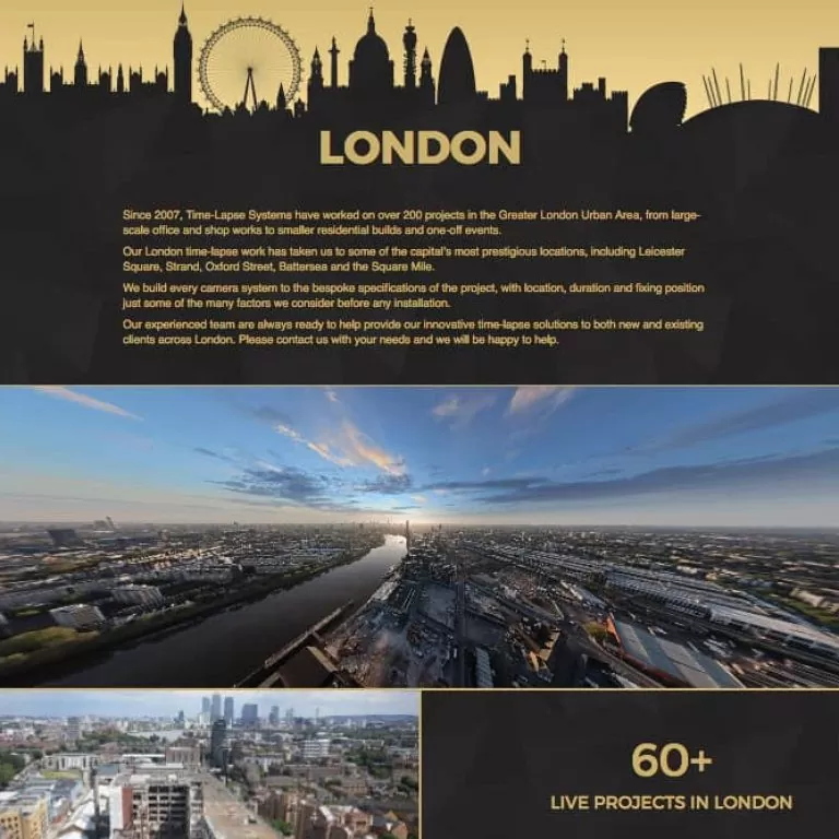 The new London microsite page