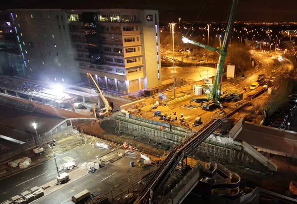 Night works at Manchester Airport