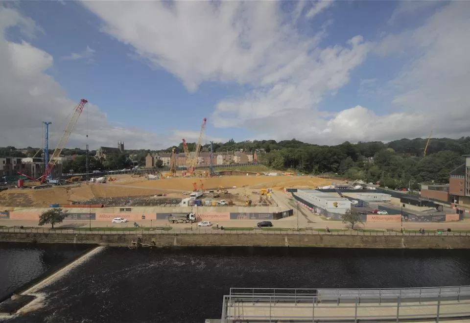 Construction progress on Durham-based Milburngate site, initiated by main contractor Tolent.