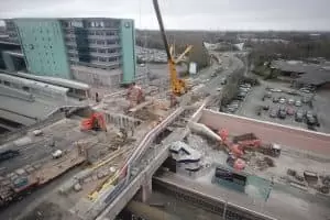 Manchester Airport bridge reconstruction works