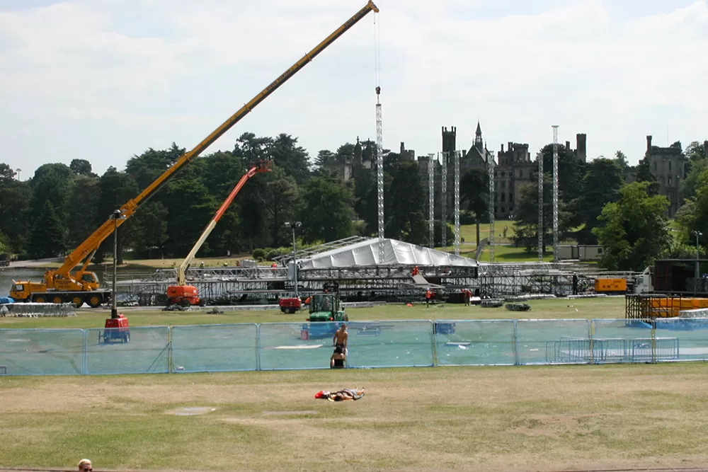 Stage construction underway at Alton Towers for Pink