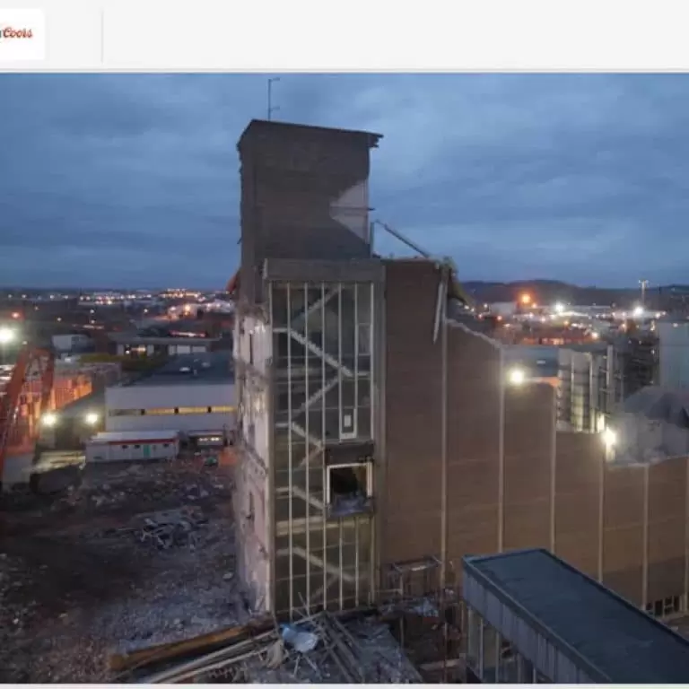 iRis 2.0 screenshot of the demolition at Molson Coors