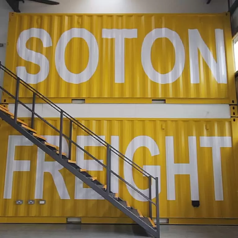 Freight containers with Southampton Freight Services livery