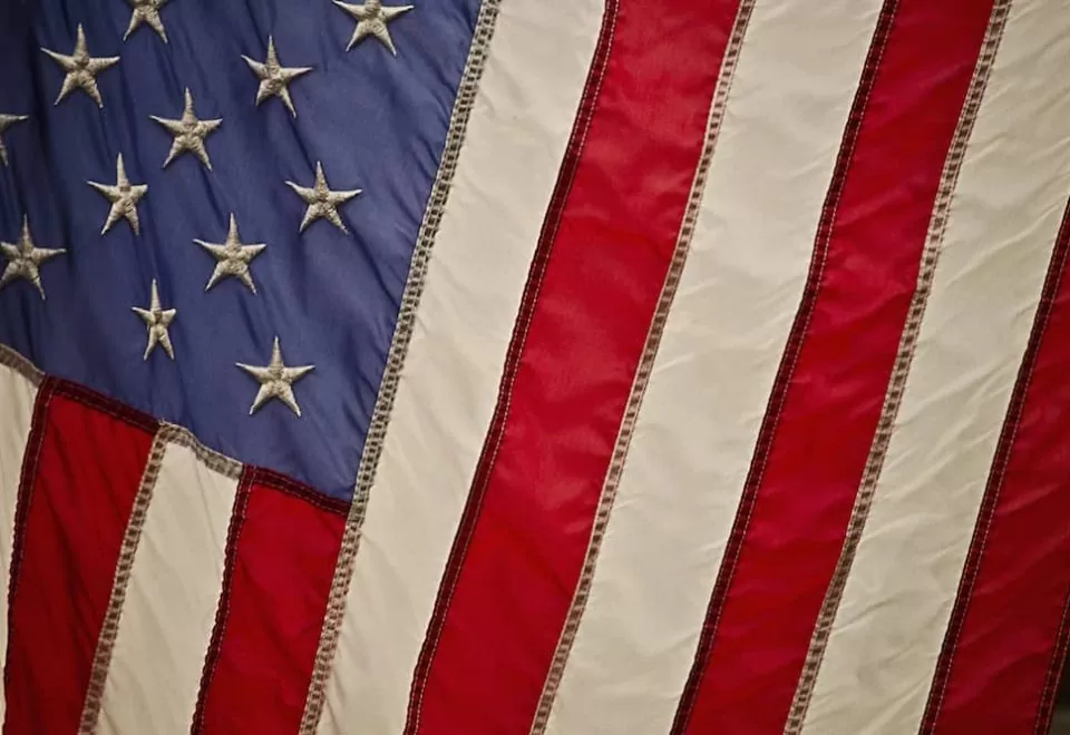 Stitched American flag