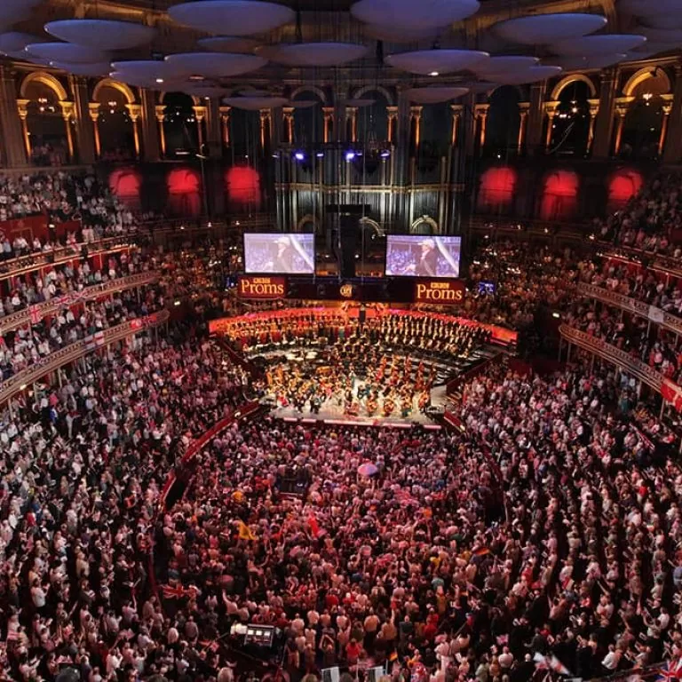 Iconic internal shot of the Royal Albert Hall from the Last Night of the Proms
