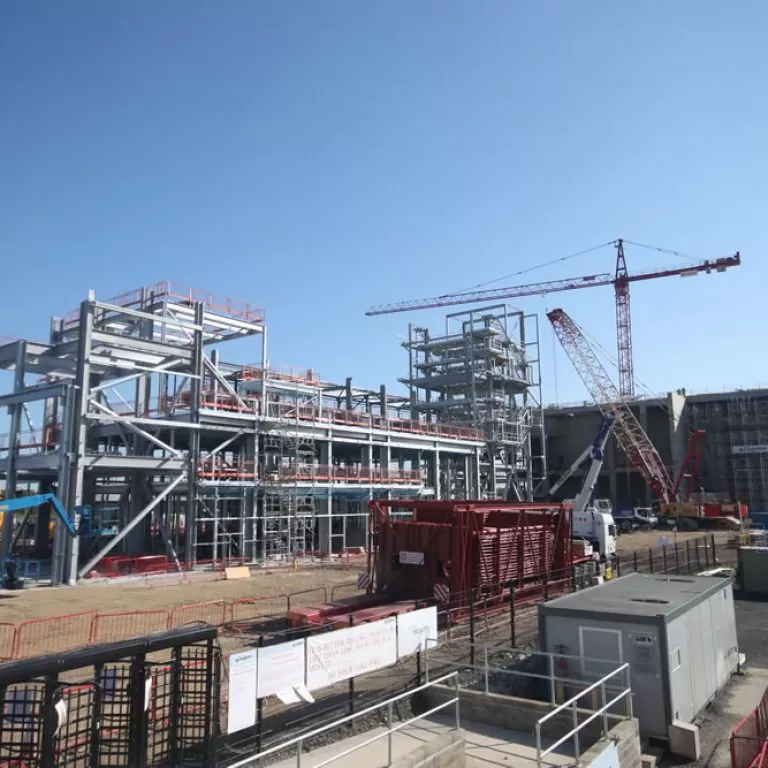 Cranes over a energy construction site