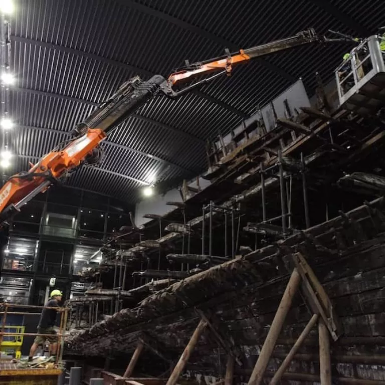 Working from the Mary Rose to capture time-lapse