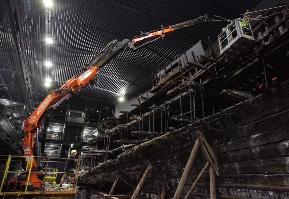 Working from the Mary Rose to capture time-lapse