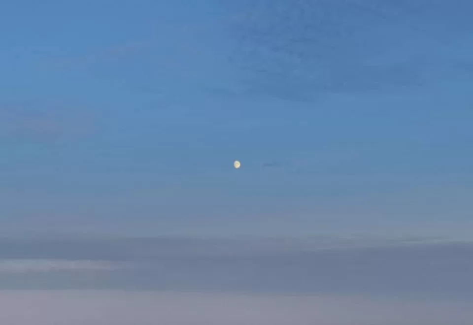 The moon in the sky