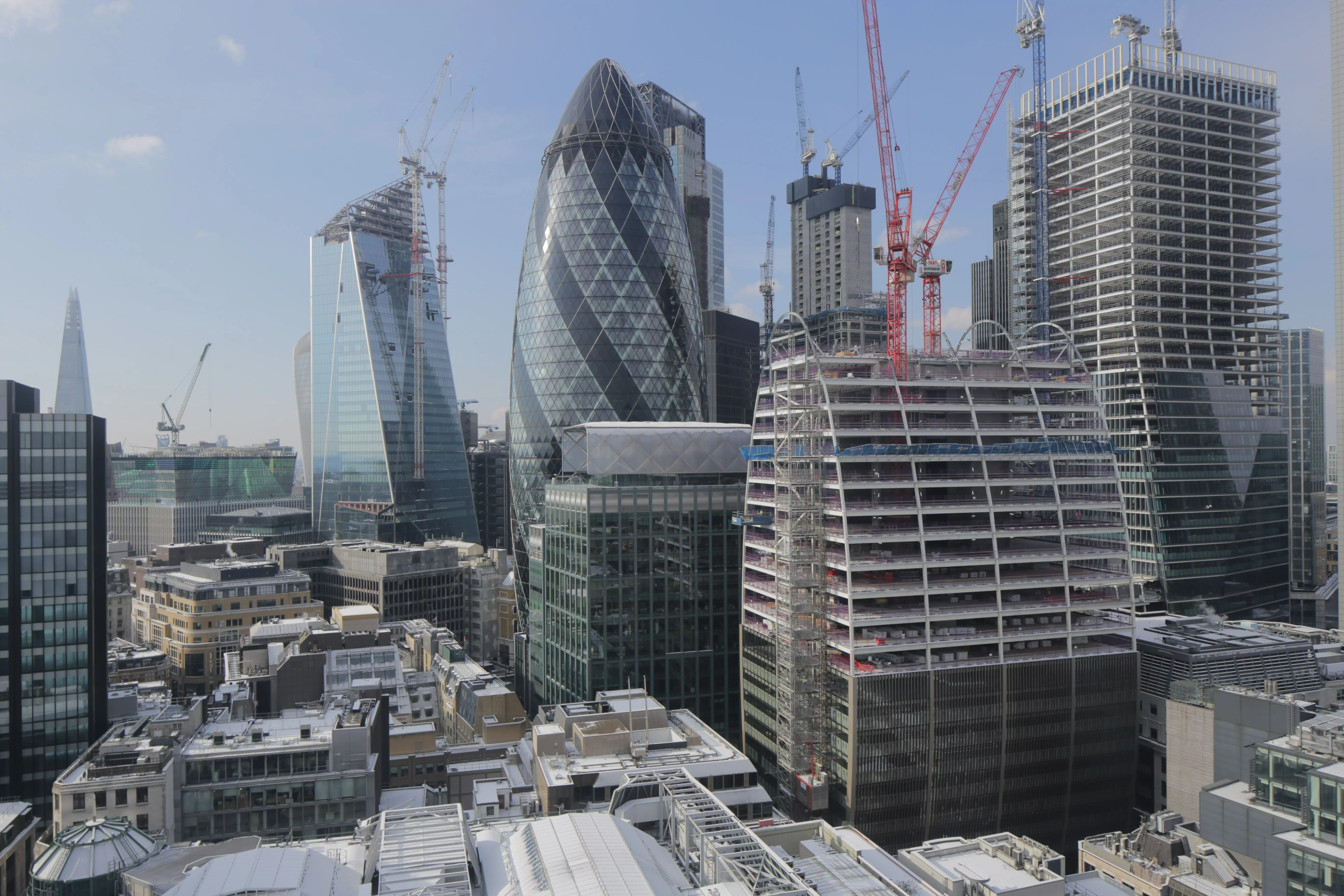 An image of the London Skyline taken from one of time-Lapse Systems' above Ultra HD cameras.