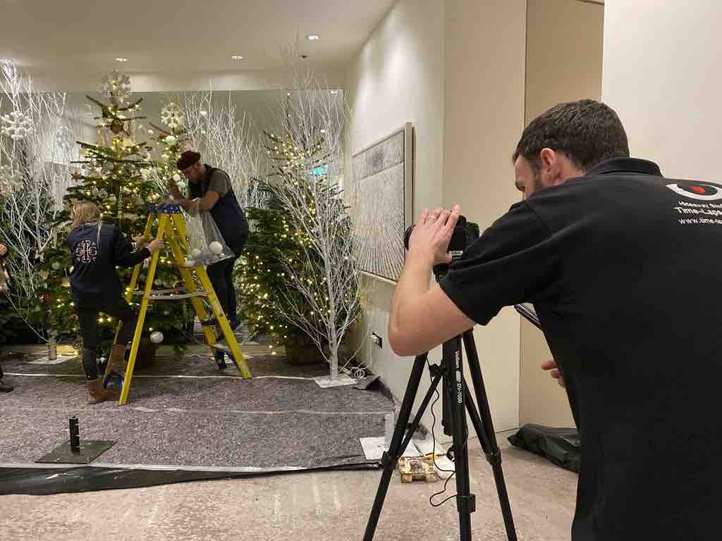 Our Senior Engineer Paul taking some stunning images of Christmas installations at Coworth Park.