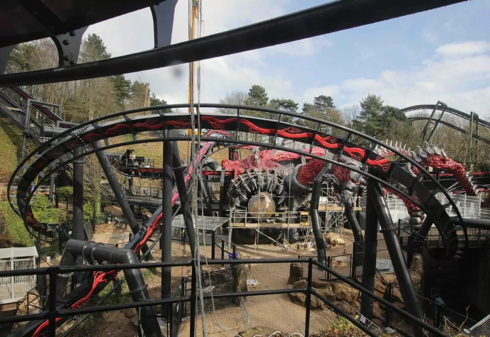 An image of the newly refurbished Nemesis ride taken with one of Time-Lapse Systems cameras.